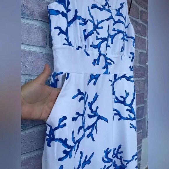 J. McLaughlin Coral Print Dress size medium - Picture 4 of 8